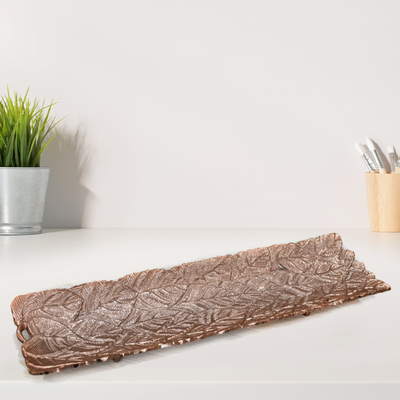 Handmade Decorative Bronze Color Coated Aluminium Tray