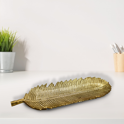 Handmade Decorative Gold Color Coated Aluminium Tray