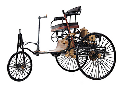 1886 Yellow & Black Model 1 Mercedes Benz Replica Model Car