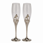 "Embrace" Flutes (Pair) Nickel Plated 10.5"