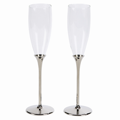 Boston Toasting Flutes, Nickel Plated 10.25"