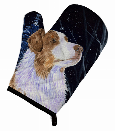 Starry Night Australian Shepherd Oven Mitt