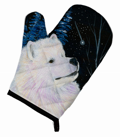 Starry Night Samoyed Oven Mitt