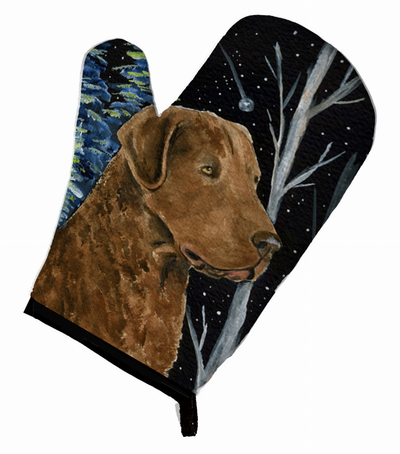 Starry Night Chesapeake Bay Retriever Oven Mitt
