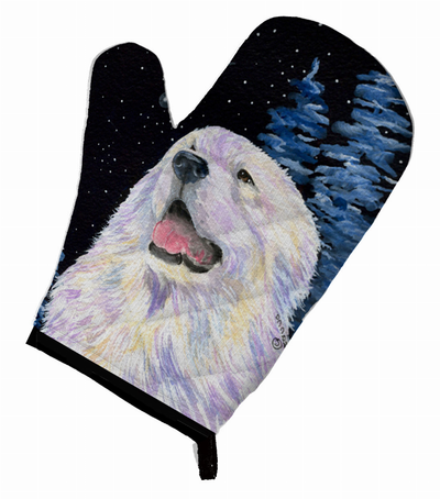 Starry Night Great Pyrenees Oven Mitt