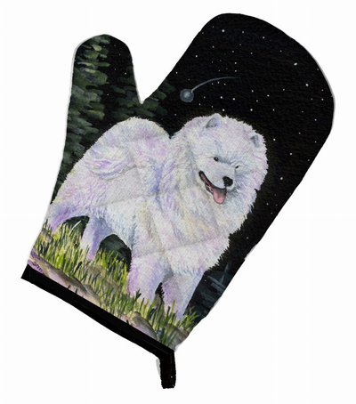 Starry Night Samoyed Oven Mitt