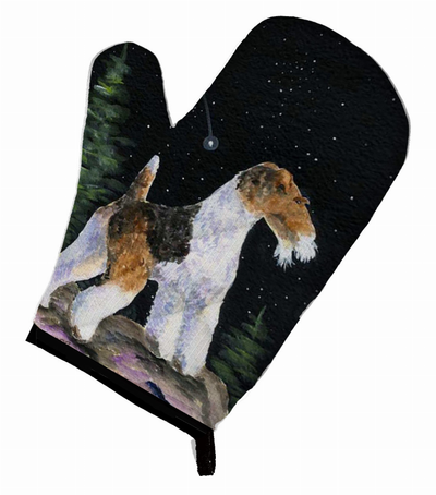 Starry Night Fox Terrier Oven Mitt