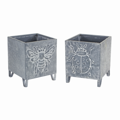 Insect Pot (Set of 2) 6.75"L x 7.5"H Iron