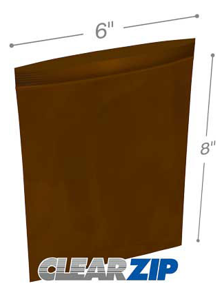 AmberClearzip Lock Top Zip Bags