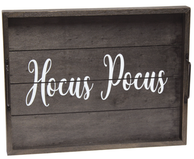 Elegant Designs Decorative Wood Serving Tray with Handles, 15.50" x 12"