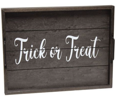 Elegant Designs Decorative Wood Serving Tray with Handles, 15.50" x 12"