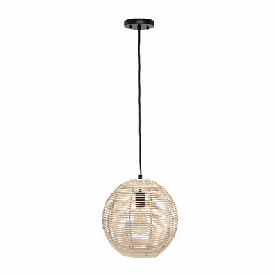 Lalia Home Ball Shaped Rattan Pendant