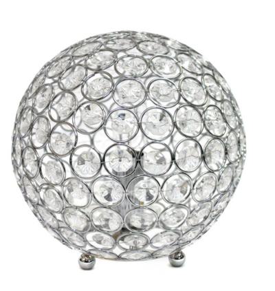 Elegant Designs Crystal Ball Sequin Table Lamp