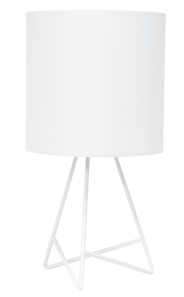 Simple Designs Down to the Wire Table Lamp with Fabric Shade