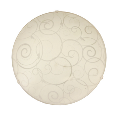 Simple Designs Round Flushmount Ceiling Light with Scroll Swirl Design