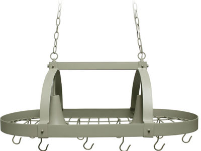 Elegant Designs 2 Light Kitchen Pot Rack with Downlights