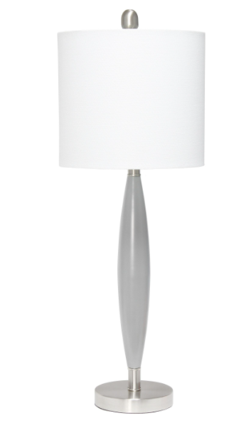 Lalia Home Stylus Table Lamp with White Fabric Shade