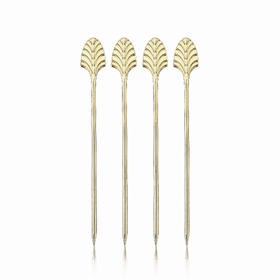 Gold Art Deco Cocktail Picks By Viski