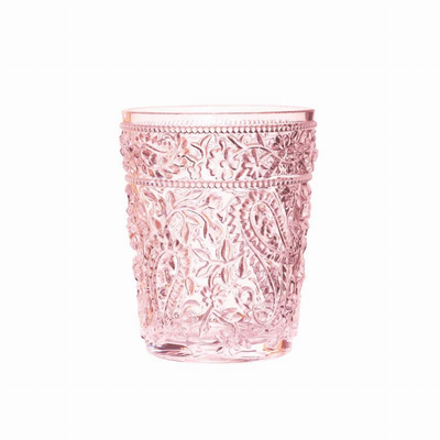 Acrylic Paisley DOF - Pink 13 oz. Set of 4