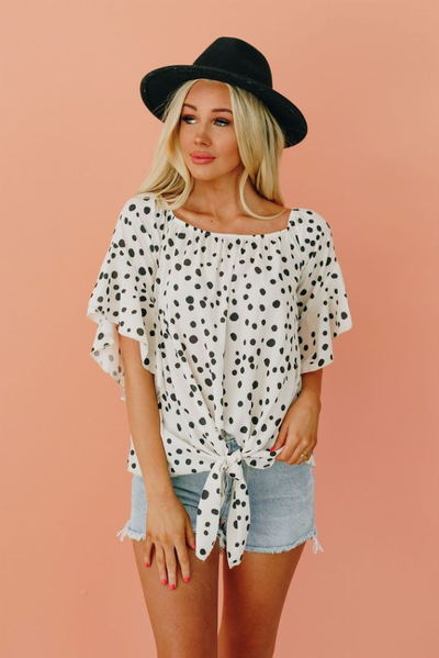 Home Bound Polka Dot Top