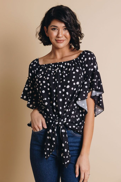 Home Bound Polka Dot Top