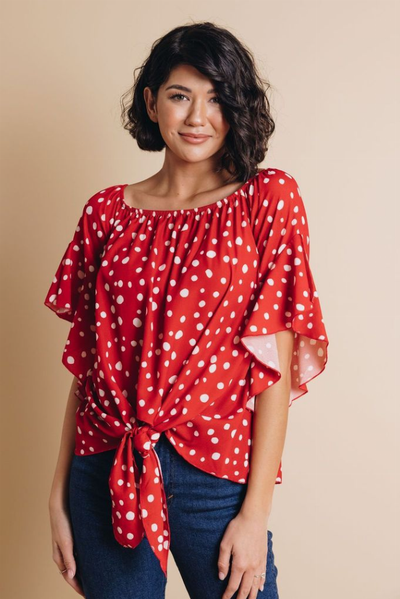 Home Bound Polka Dot Top