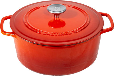 arquette Castings 4 Qt. Enaeled Cast Iron Dutch Oven (Iron Red)
