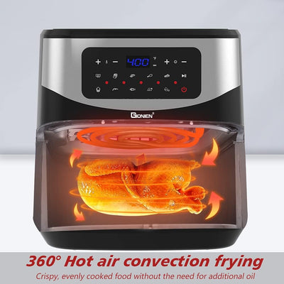 Air Fryer 8 Quart  Large Air Fryer XL with Non-Stick Basket,Less Oil Air Fryer Oven,Rotisserie Oven,10 Preset Functions,Touch Control,8 Qt,1800W