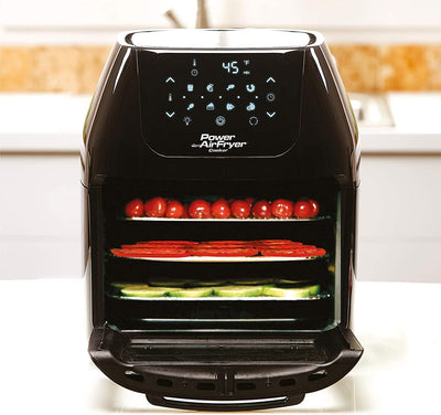 Powerxl Air Fryer Pro, Crisp, Cook, Rotisserie, Dehydrate; 7-In-1 Cooking Features; Deluxe Air Frying Accessories; 3 Recipe Books (6 Qt, Black)