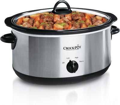 7 Quart Oval Manual Slow Cooker, Stainless Steel (SCV700-S-BR)